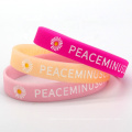 Factory Custom Color Logo Brand Luminous Exquisite Bracelet Silicone Wristband